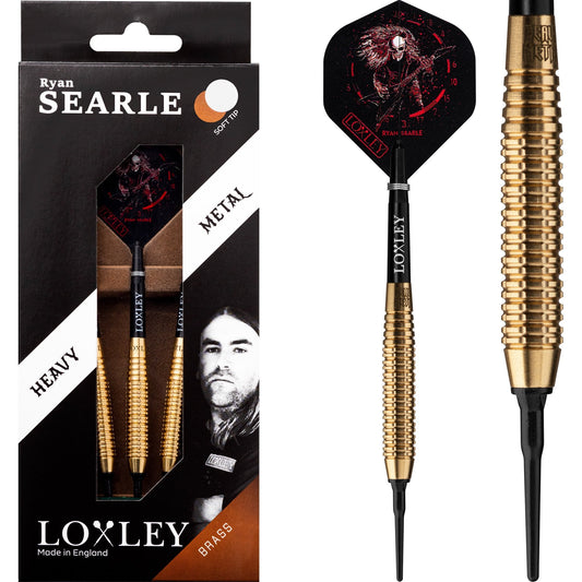 Loxley Ryan Searle Darts - Soft Tip Brass - Milled Ring Cut 14g
