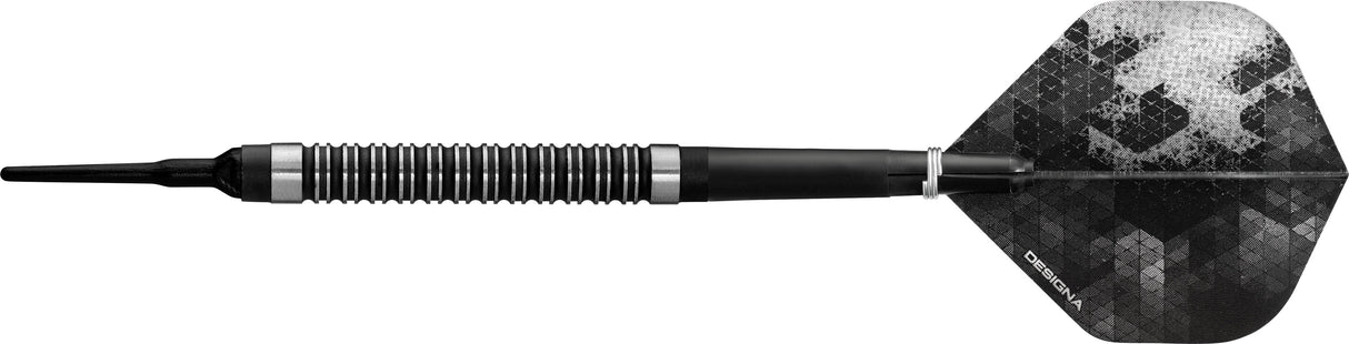 Designa Dark Thunder V2 Soft Tip Darts - Black