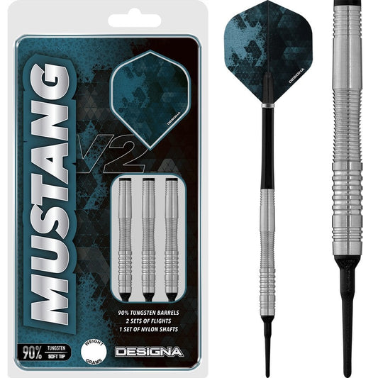 Designa Silver Mustang V2 Soft Tip Darts 18g