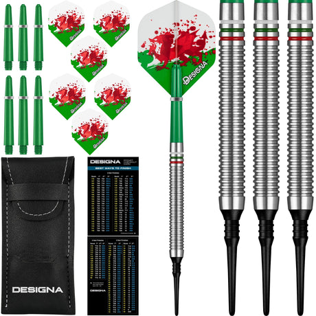 Designa Patriot-X Darts - Soft Tip - Wales 20g