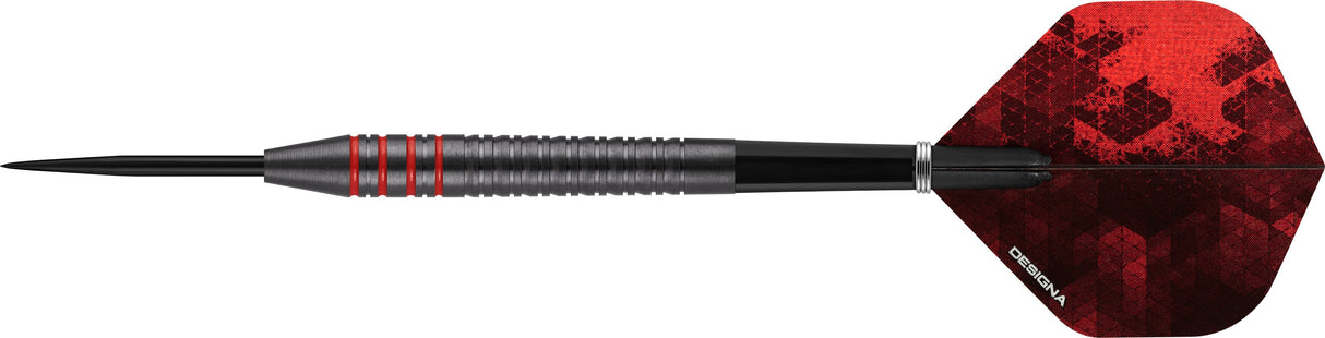 Designa Firestorm V2 Darts - Steel Tip - Ringed - Black