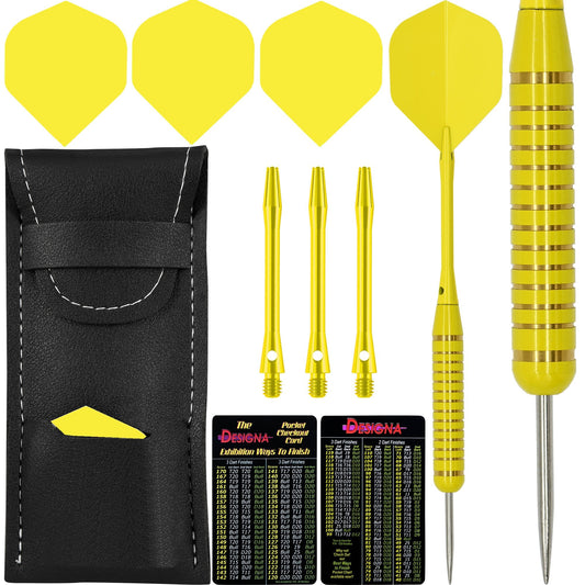 *Designa Serpent Darts - Steel Tip Coloured Brass - Yellow 21g