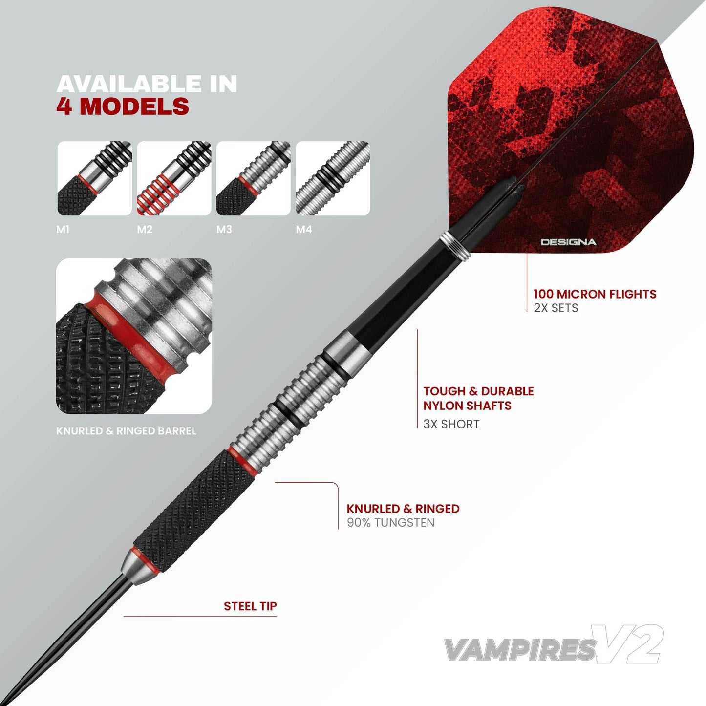 Designa Vampires V2 Darts - Steel Tip - M3