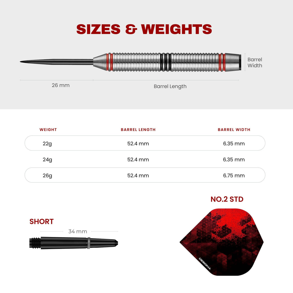 Designa Vampires V2 Darts - Steel Tip - M4