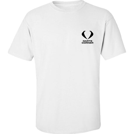Darts Corner T Shirt - with DC Logo - White 2XL