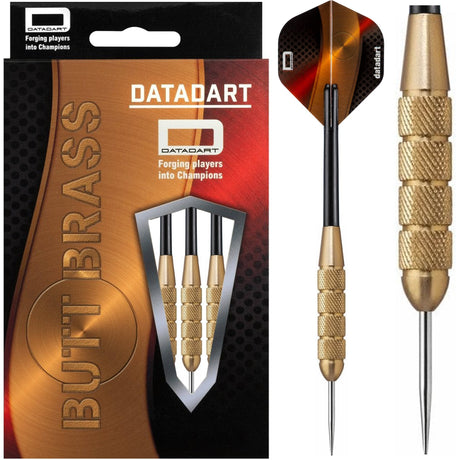 Datadart Butt Brass Darts - Steel Tip Brass - Knurled - 26g PERS