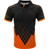 Harrows Paragon Dart Shirt - with Pocket - Black & Orange 2XL