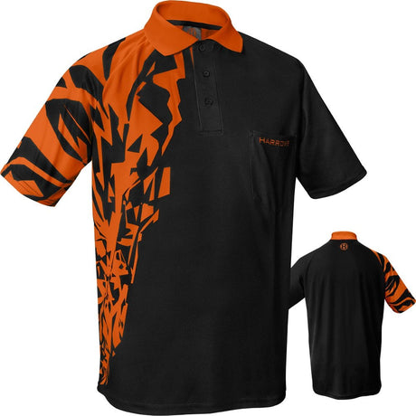 Harrows Rapide Dart Shirt - with Pocket - Black & Orange 2XL