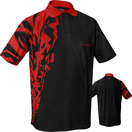 Harrows Rapide Dart Shirt - with Pocket - Black & Red 2XL