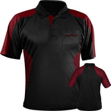 Harrows Vivid Dart Shirt - with Pocket - Black & Deep Red 2XL