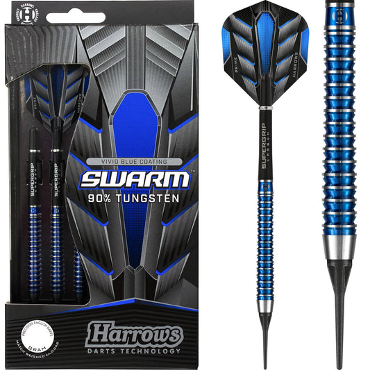 Harrows Swarm Darts - Soft Tip - Electric Blue 18g