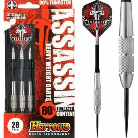 Harrows Assassin Darts - Steel Tip - Heavy - Ringed - 28g PERS