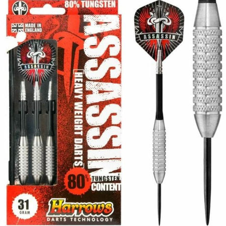 Harrows Assassin Darts - Steel Tip - Heavy - Ringed - 31g PERS