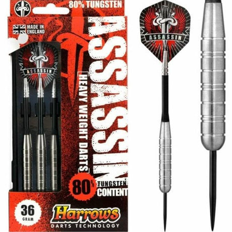 Harrows Assassin Darts - Steel Tip - Heavy - Ringed - 36g PERS