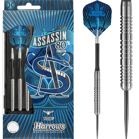 Harrows Assassin Darts - Steel Tip - Std - Ringed - 22g PERS
