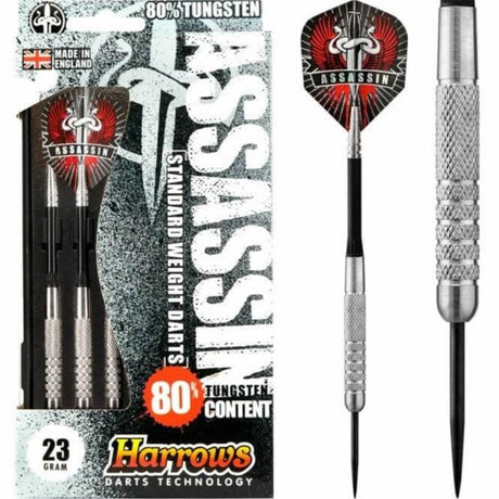Harrows Assassin Darts - Steel Tip - Std - Knurled - 23g PERS