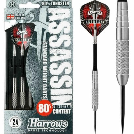 Harrows Assassin Darts - Steel Tip - Std - Knurled - 24g PERS