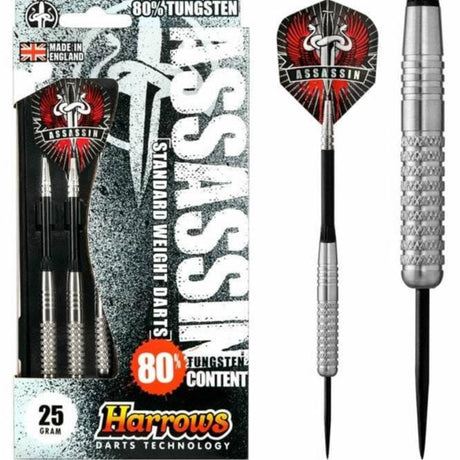 Harrows Assassin Darts - Steel Tip - Std - Knurled - 25g PERS