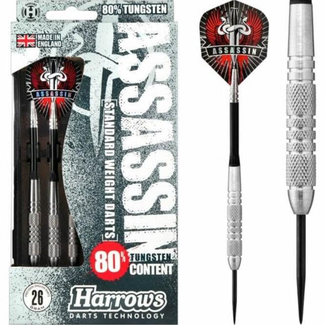 Harrows Assassin Darts - Steel Tip - Std - Knurled - 26g PERS