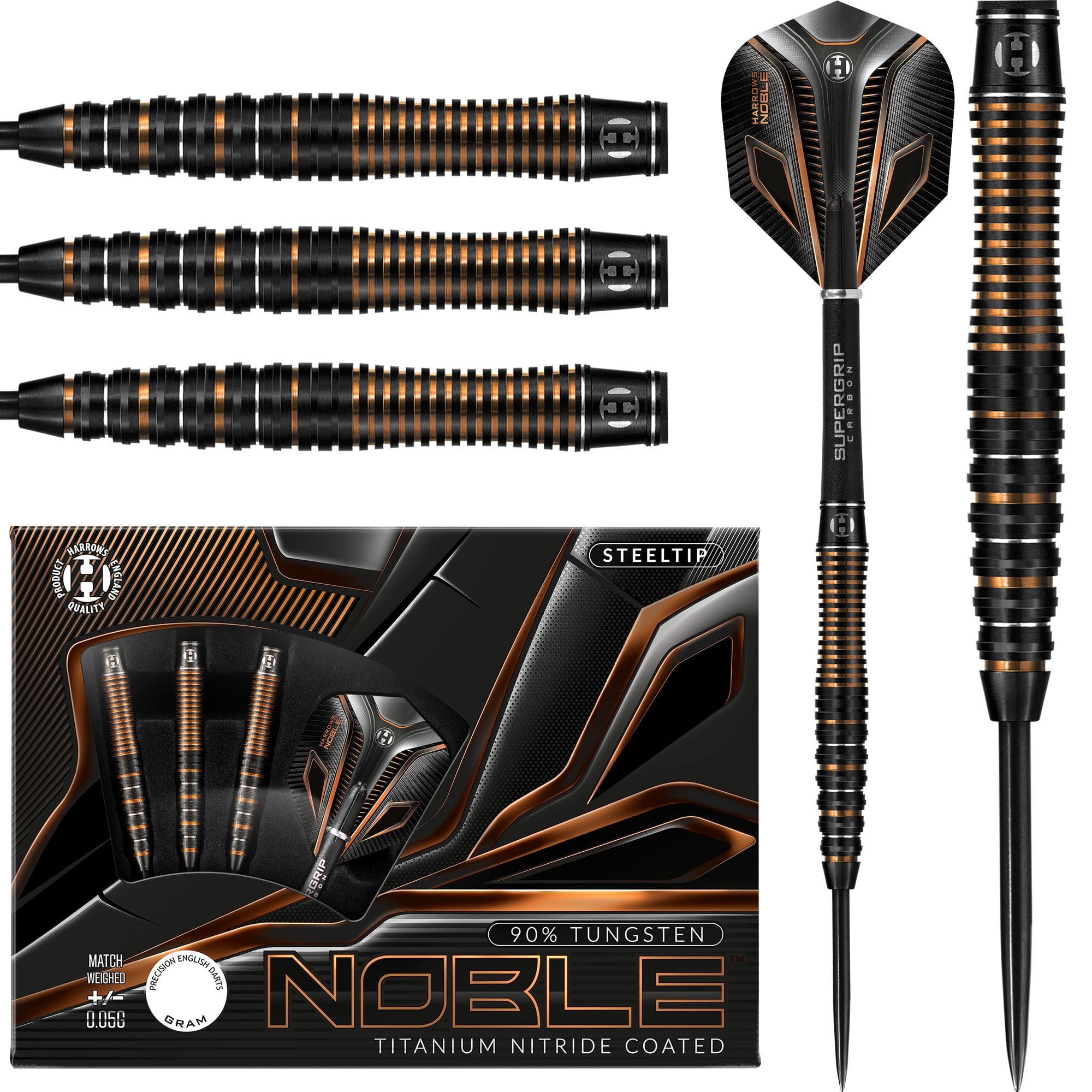 Harrows Noble Darts - Steel Tip - Rich Gold