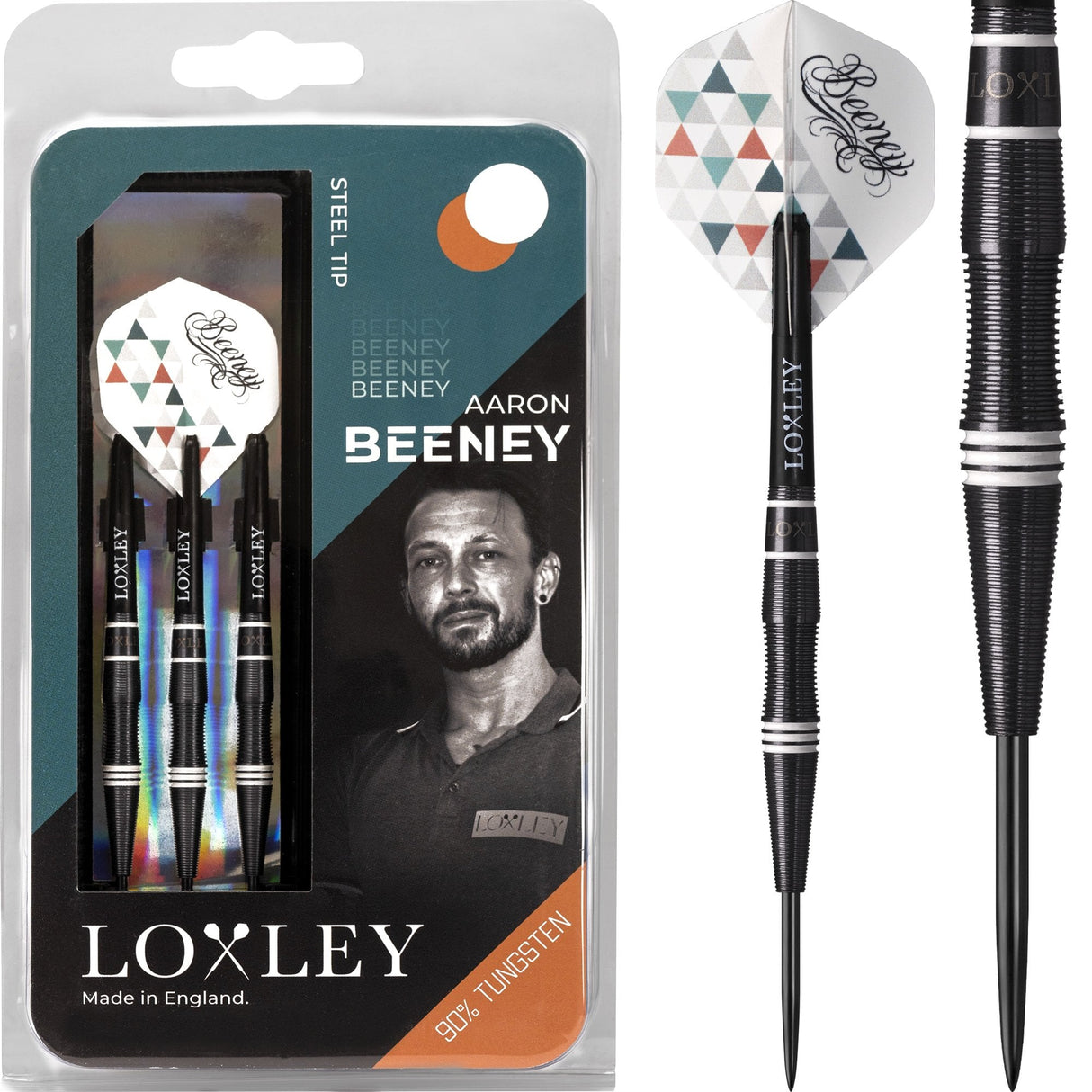 *Loxley Aaron Beeney Darts - Steel Tip - Micro Grip - Black