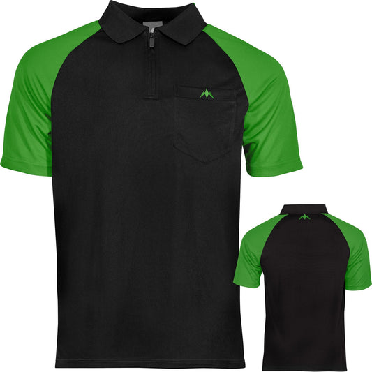 Mission Darts EXOS Cool SL Dart Shirt - Black & Green 2XL