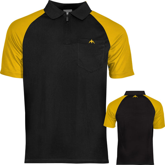 Mission Darts EXOS Cool SL Dart Shirt - Black & Yellow 2XL