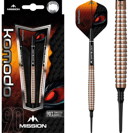 Mission Komodo RX Darts - Soft Tip - Shark - M4 - Rose Gold 20g