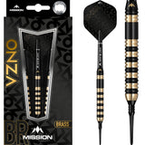 Mission Onza Darts - Soft Tip Brass - M3 - Black & Gold 20g