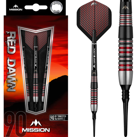 Mission Red Dawn Darts - Soft Tip - M2 - Front Loaded 22g