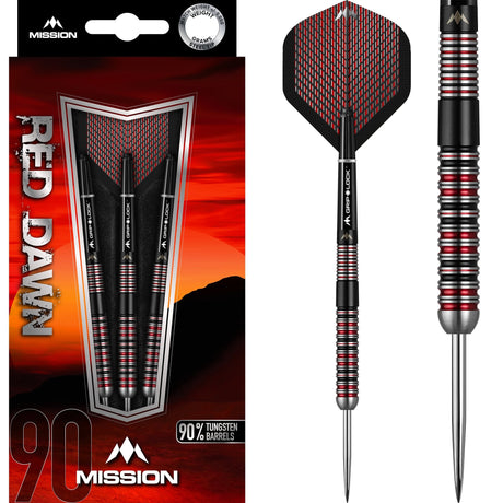 Mission Red Dawn Darts - Steel Tip - M1 - Straight Ring 22g