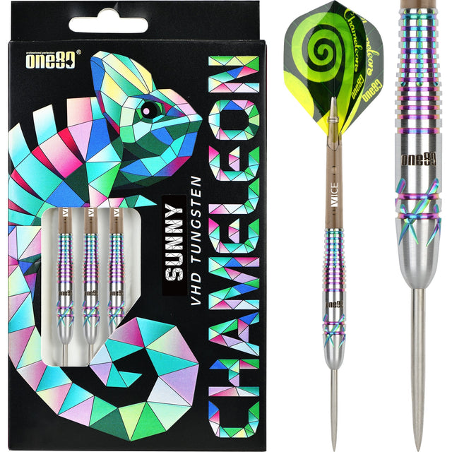 One80 Chameleon Darts - Steel Tip - Sunny - 22g 22g