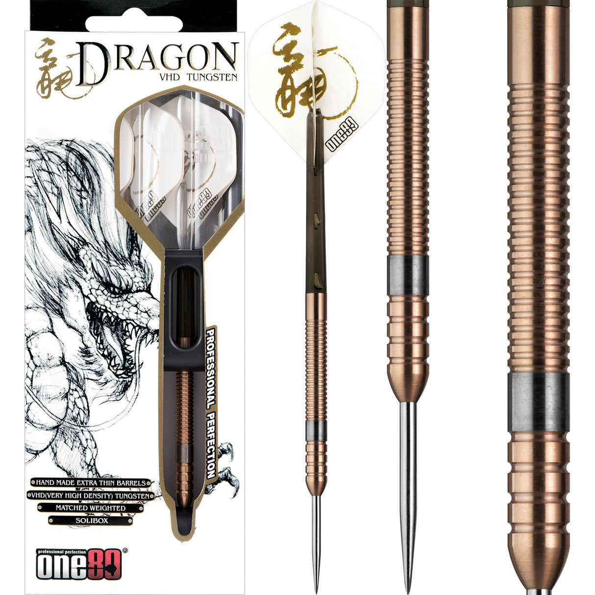 One80 FIRE Dragon Darts - Steel Tip Tungsten - Hand Made