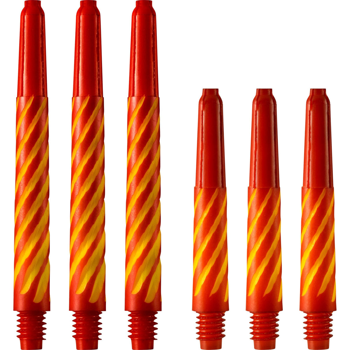 Designa Spiroline Shafts - Nylon Stems - Red & Yellow