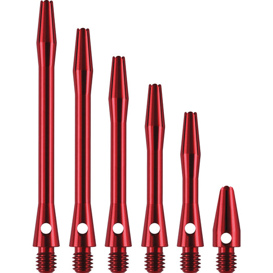 Designa Aluminium Shafts - Metal Dart Stems - Red