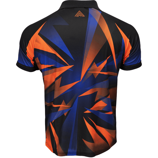 Arraz Shard Dart Shirt - with Pocket - Black & Blue - Orange