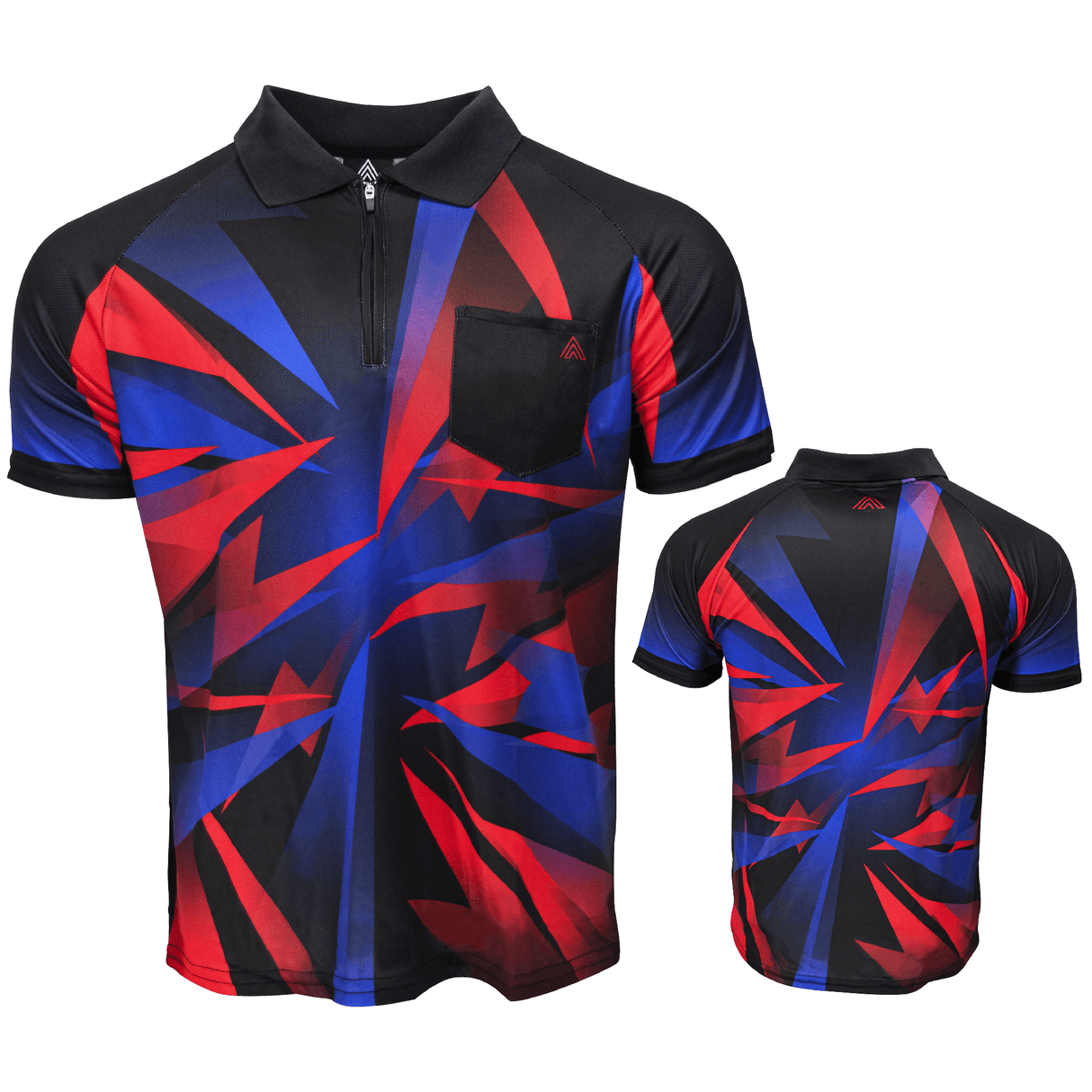 Arraz Shard Dart Shirt - with Pocket - Black & Blue - Red
