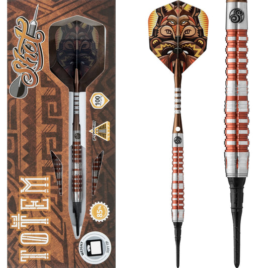 Shot Totem III Darts - Soft Tip Tungsten - Front Weighted 18g