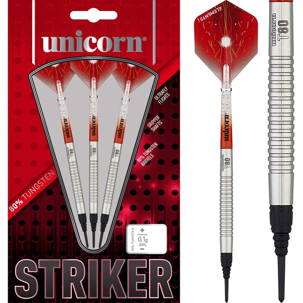 ダーツ unicorn CORE XL STRIKER STEEL 21g Unicorn T80 Darts - Core XL - Soft Tip - S2 - Striker
