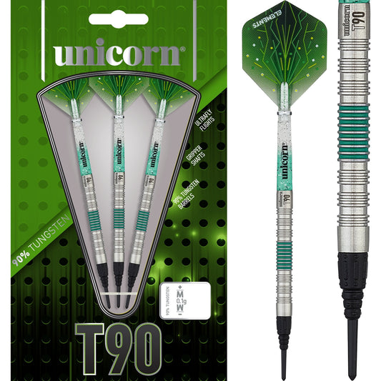 Unicorn T90 Darts - Soft Tip - Core XL - S2 - Green 19g