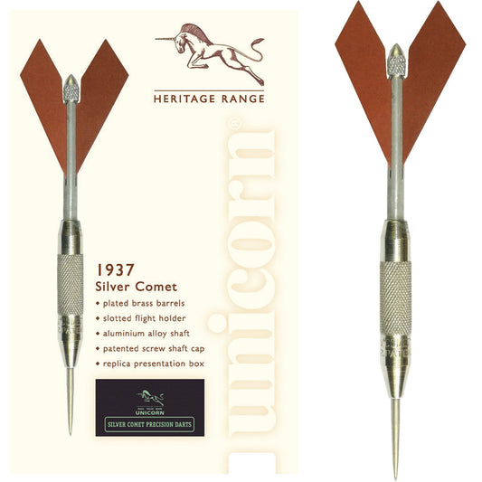 Unicorn Silver Comet Darts - Heritage - Steel Tip - Medium - 21g 21g
