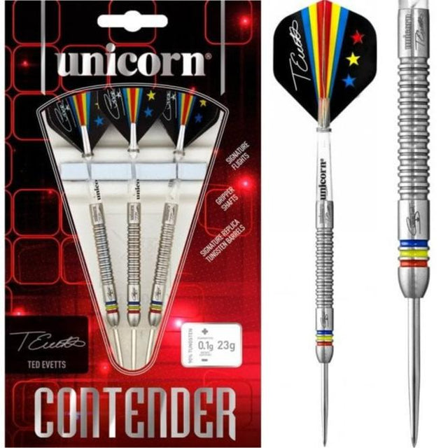 Unicorn Contender Darts - Steel Tip - Ted Evetts - 23g 23g