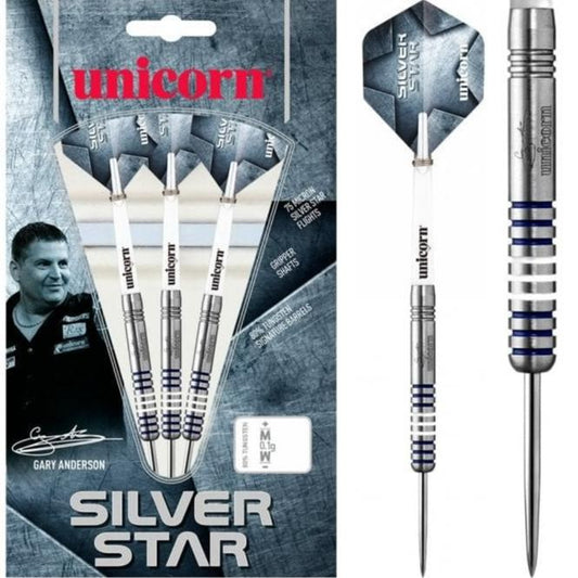 Unicorn Silver Star Darts - Steel Tip - GA1 - Gary Anderson