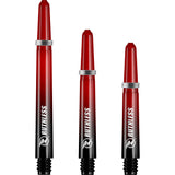 Ruthless Deflectagrip Plus Dart Shafts - Polycarbonate Stems with Springs - Red