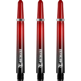Ruthless Deflectagrip Plus Dart Shafts - Polycarbonate Stems with Springs - Red Medium