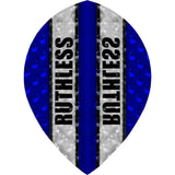 Ruthless - Clear Panel Embossed - Dart Flights - 100 Micron - Pear Blue