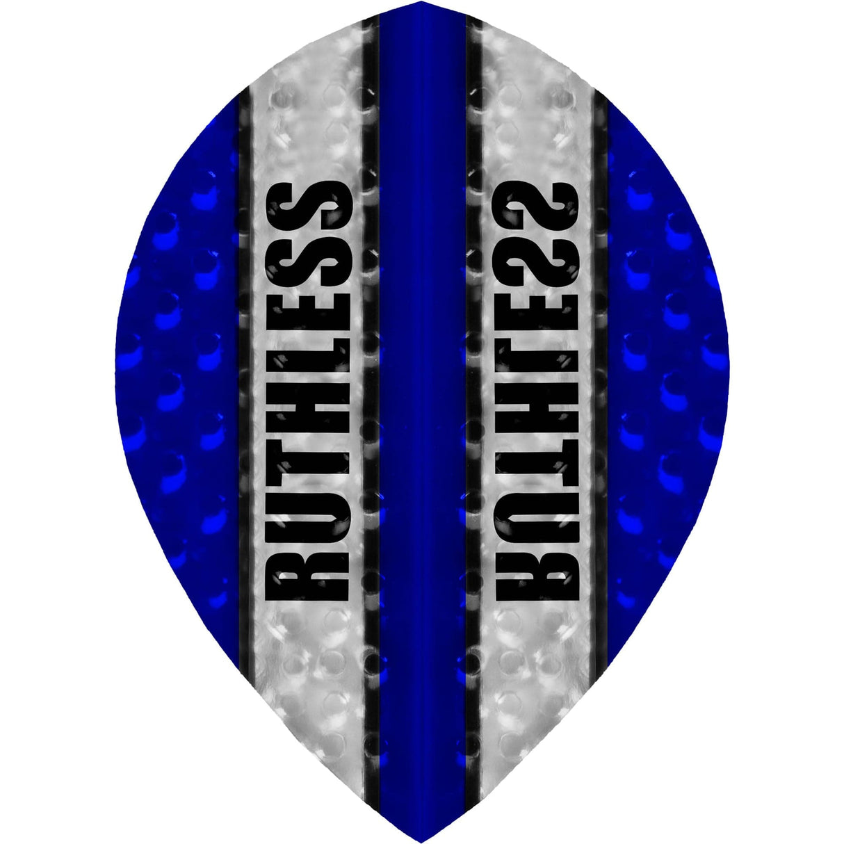 Ruthless - Clear Panel Embossed - Dart Flights - 100 Micron - Pear Blue