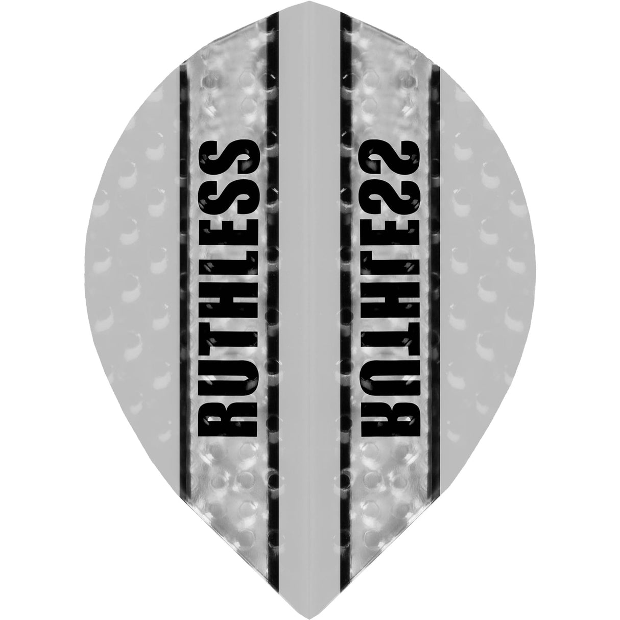 Ruthless - Clear Panel Embossed - Dart Flights - 100 Micron - Pear Clear