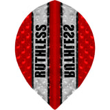 Ruthless - Clear Panel Embossed - Dart Flights - 100 Micron - Pear Red
