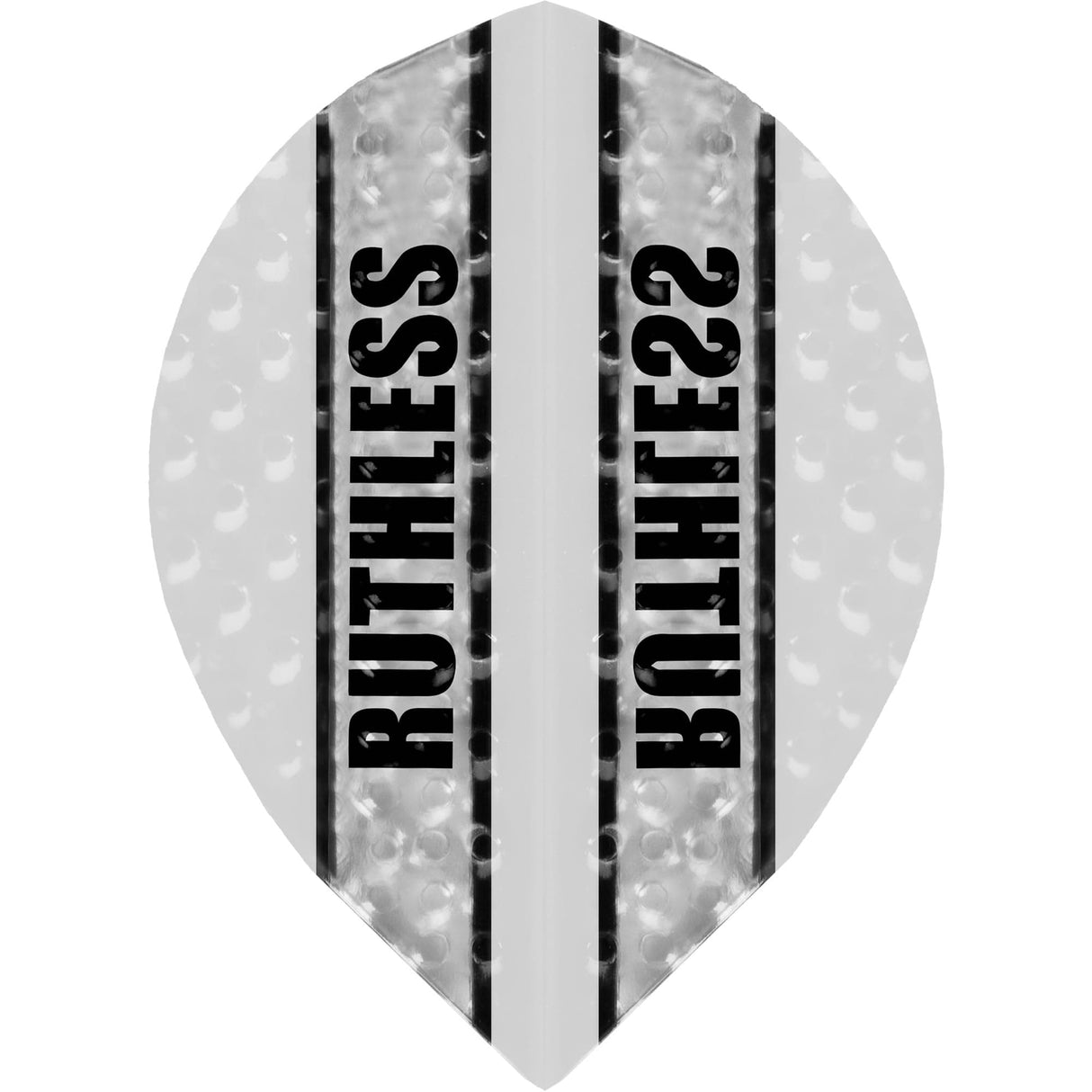 Ruthless - Clear Panel Embossed - Dart Flights - 100 Micron - Pear White